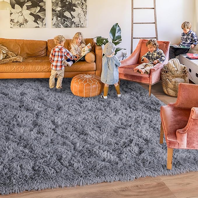 Rugs for Living Room 9x12, Soft Shaggy Modern Shag Area Rug for Bedroom - Image 2