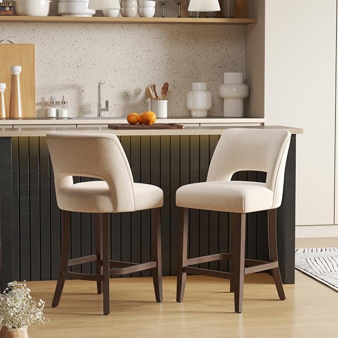 VKNOW Bar Stools Set of 2, Modern Counter Stools by VKNOW
