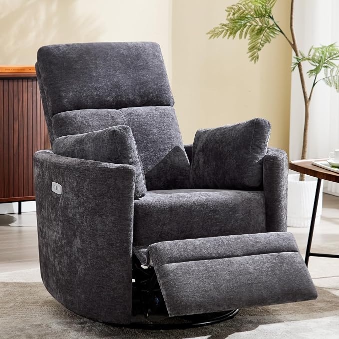 Power Recliner, Nursery Swivel Rocking Glider Chair - Image 7