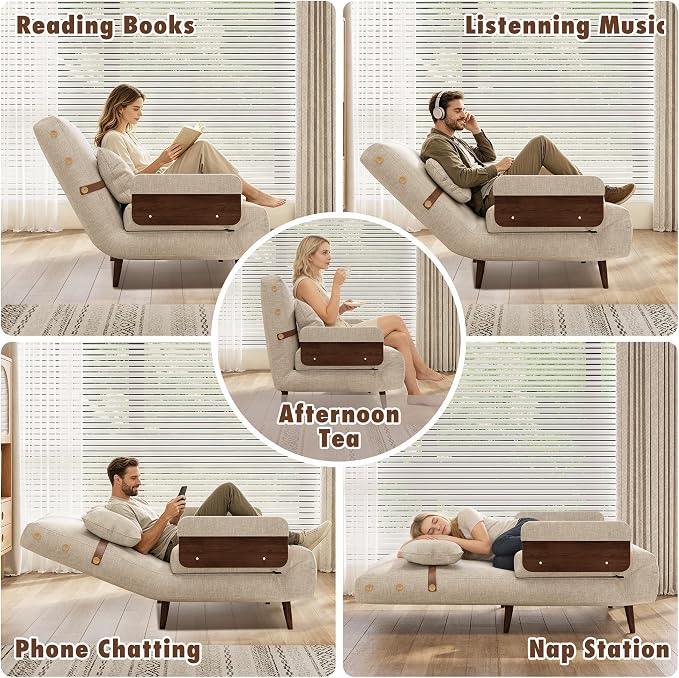 JASIWAY Convertible Sleeper Chair Bed - Image 5