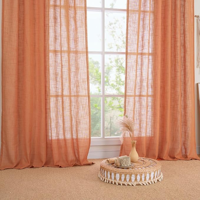 LAMIT 102 Inches Long Linen Curtains - Image 9