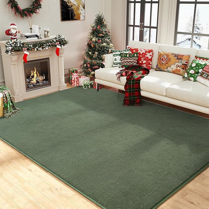Amearea Modern Area Rugs for Bedroom Living Room, 4x6 Feet Sage Green Thickened - Image 9