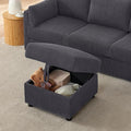 35.3" Corduroy Ottoman with Storage Oversized Ottoman by Cozelegti