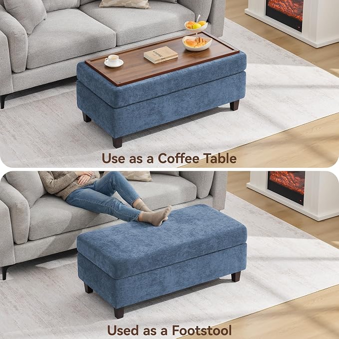45 Inch Large Storage Ottoman Bench - Image 4