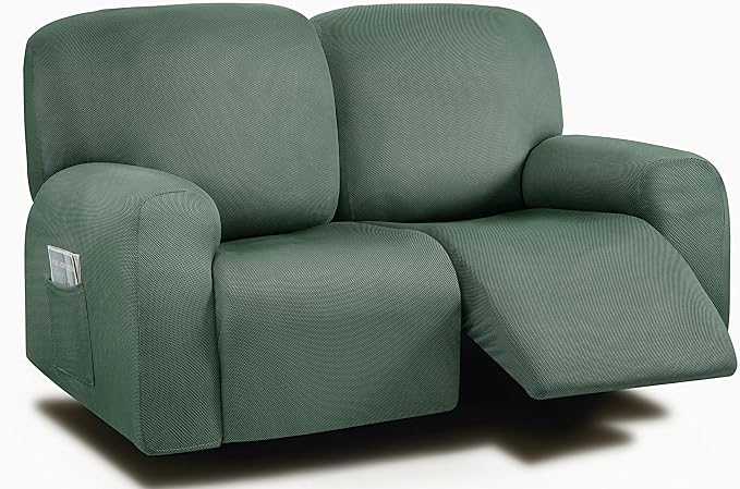 ULTICOR Reclining Loveseat Slipcover, 6-Piece Yarn Dyed Loveseat Reclining Sofa by ULTICOR