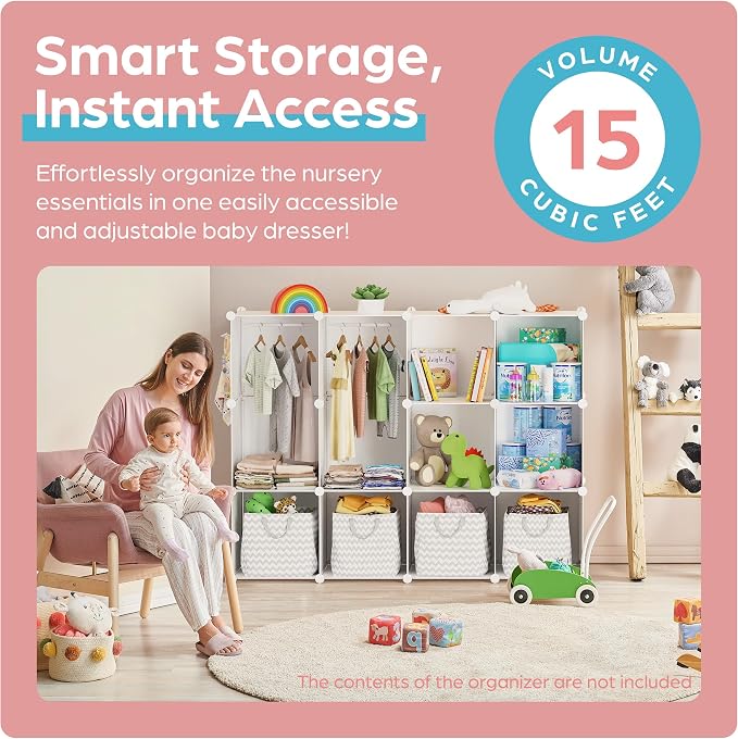 CUBEDIY Baby Closet Organizer for Nursery: Durable Baby Wardrobe for Closet - Image 2
