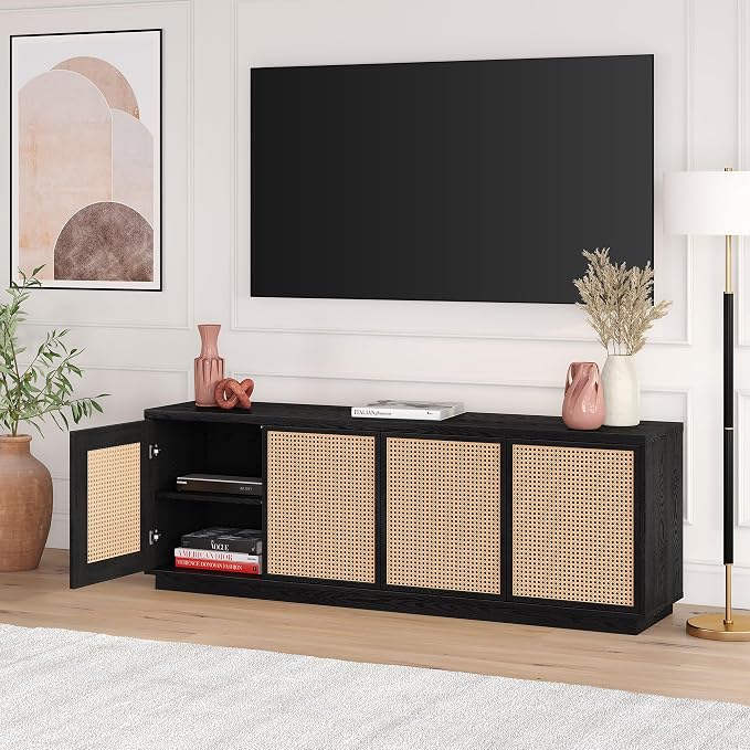 Henn&Hart 2-Tone TV Stand for TVs up to 78" - Image 7