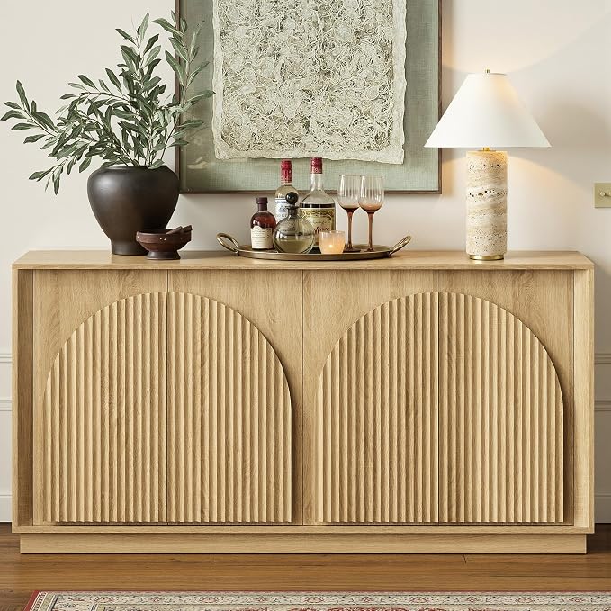 win2win Fluted Sideboard Buffet Cabinet by WIN2WIN