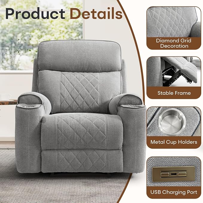 HAOMARKETS 3-Piece Recliner Sofa Set - Image 4
