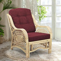 Malibu Lounge Living Accent Armchair Natural Rattan Wicker Handmade Design by Wickerix