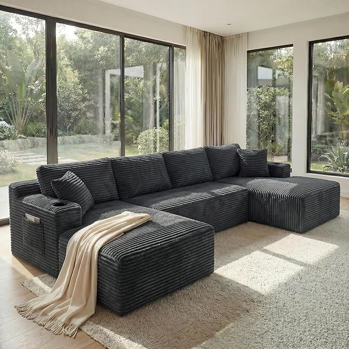 133" Oversized Cloud Boneless Sofa Couch by VYNELITO