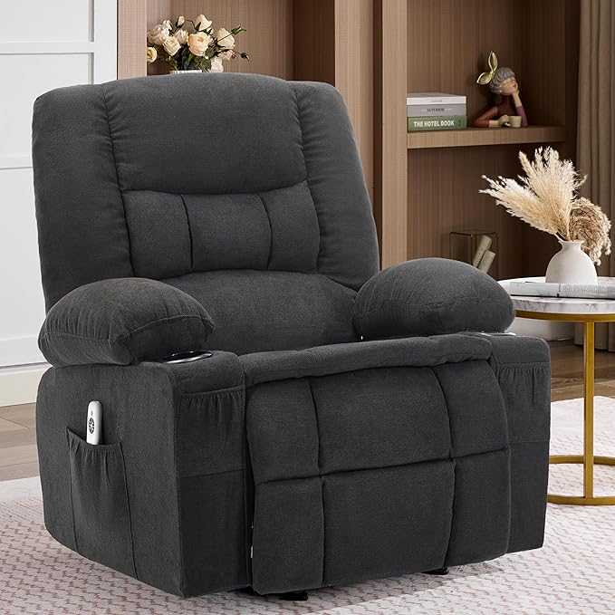 Rocker Recliner Chair with Massage and Heat, Recliner Chair by Unknown