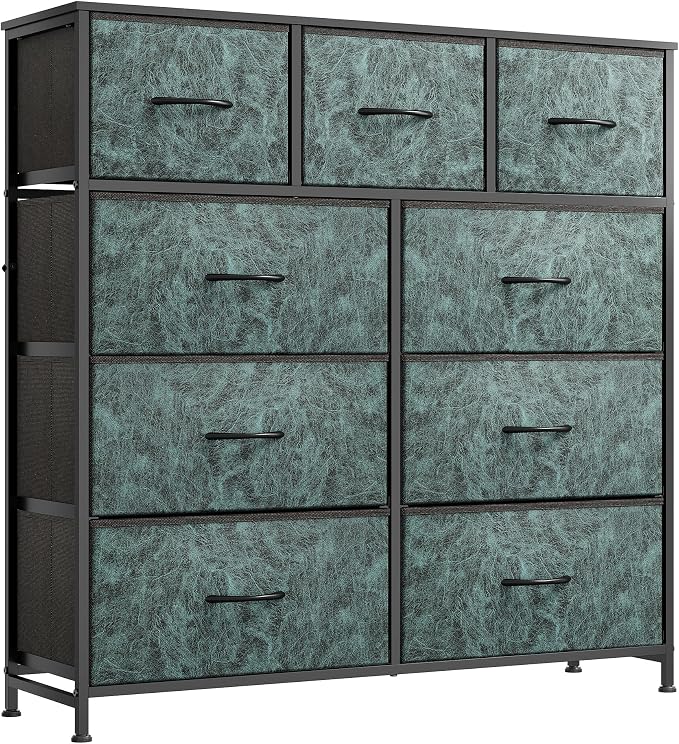 WLIVE 9 Drawer Dresser, Fabric Storage Tower by WLIVE