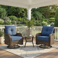 Patio Furniture Set, High Back Swivel Chairs, Weather Resistant Olefin Fabric by SAILARYPatioFurniture