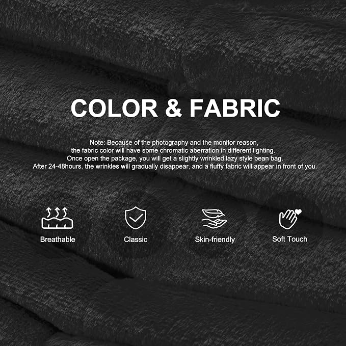 Bean Bag Chairs for Adults Giant Bean Bag Chair Memory Foam BeanBag Chair Bean - Image 4