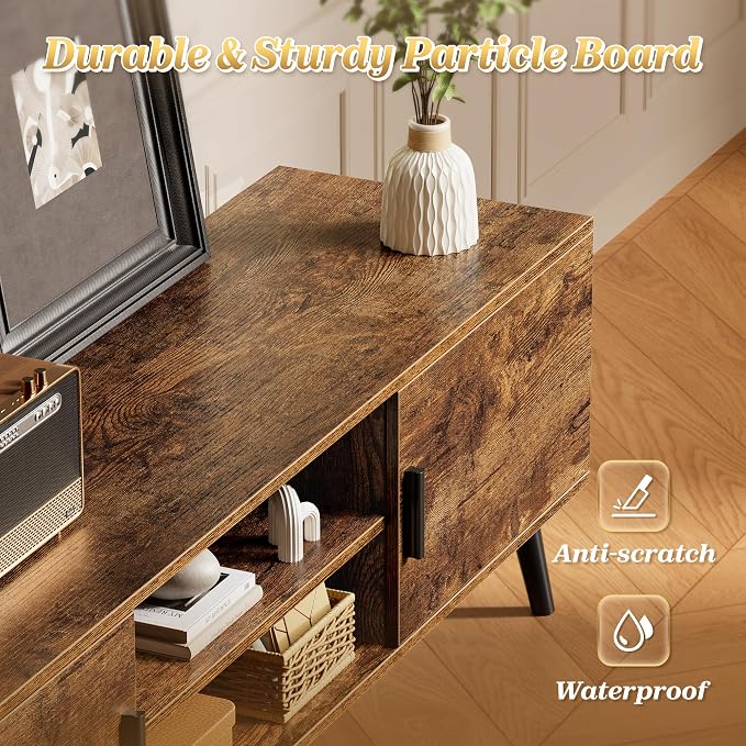 SUPERJARE TV Stand for 55 Inch TV, Entertainment Center - Image 7