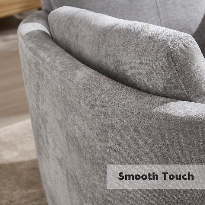 Manual Recliner 360°Swivel Glider Rocking Chair, Upholstered Nursery Adult - Image 8