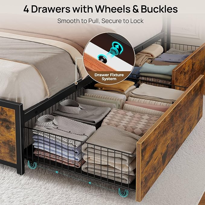 Rolanstar Full Size Bed Frame - Image 4