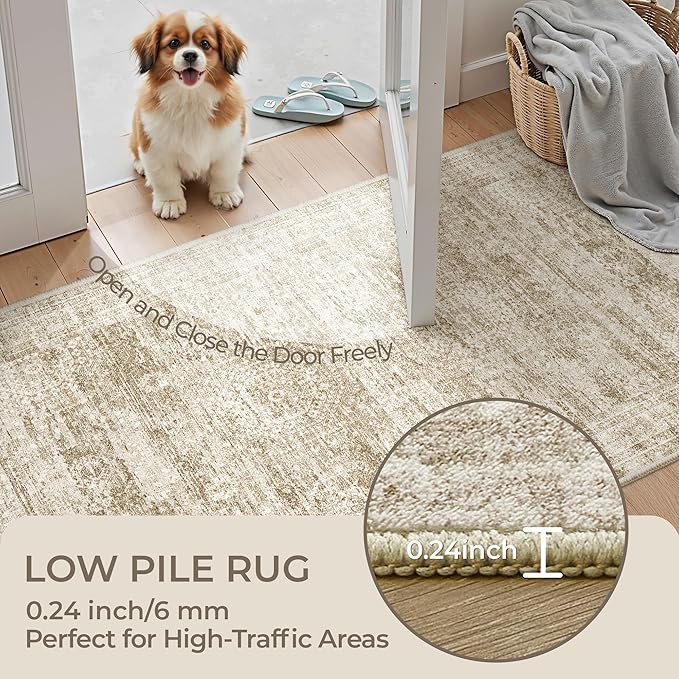 3x16 Washable Runner Rug for Hallway, Non-Slip Long Hallway Runner for Entryway - Image 6