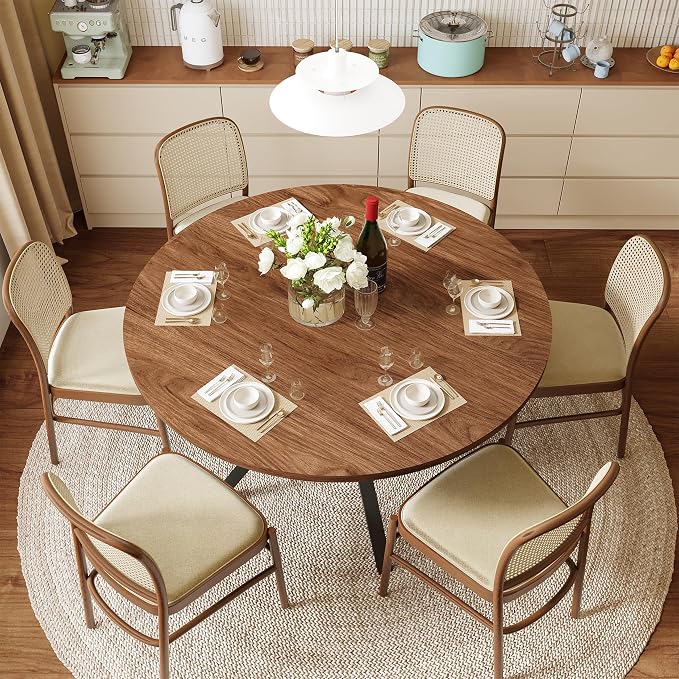 Wildhome Round Dining Table for 2-4, 43 Inch Dining Room Kitchen Table - Image 6