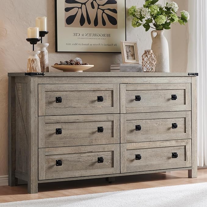 T4TREAM Farmhouse 6 Drawers Dresser - Image 3