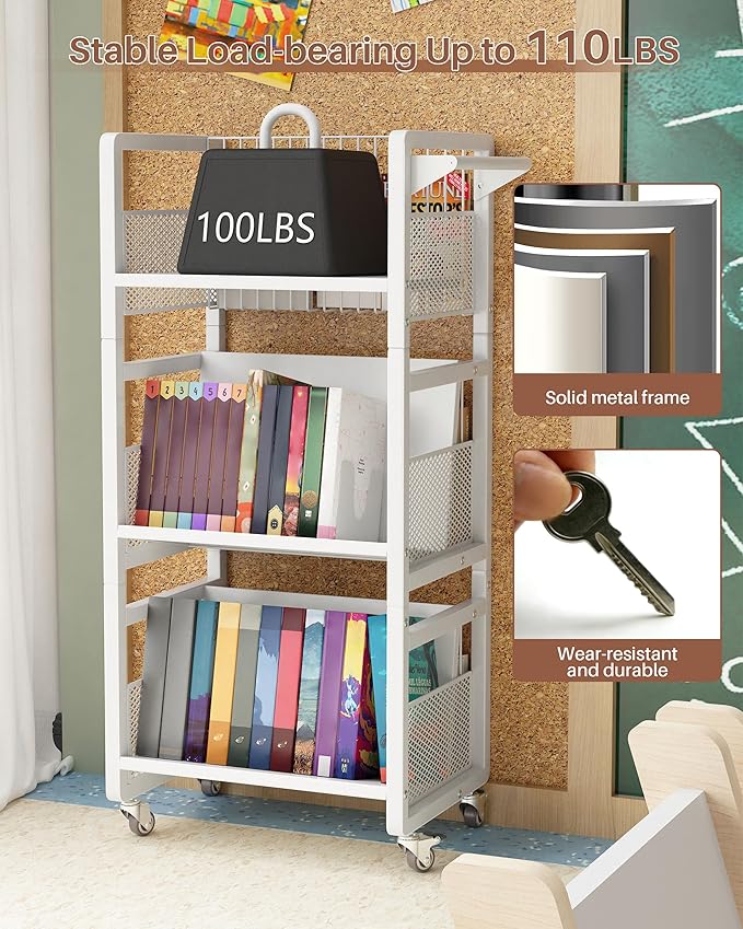UMDONX Heavy-Duty Double-Sided Book Cart - Image 4