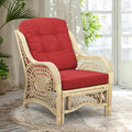 Malibu Lounge Living Accent Armchair Natural Rattan Wicker Handmade Design by Wickerix
