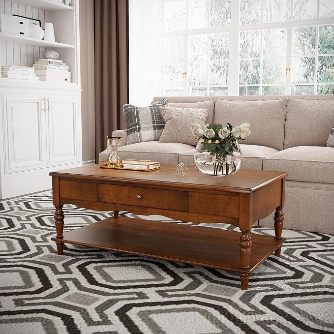 Rectangle Coffee Table with Drawers - Image 9