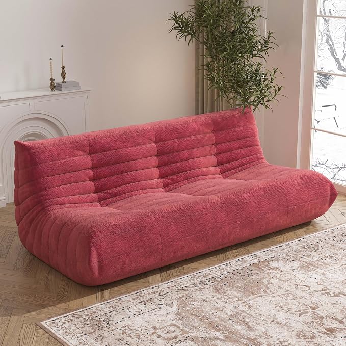 YVDNHP Big Bean Bag Chairs for Adults, 3 Seater Large Bean Bag Sofa, Fireside - Image 3