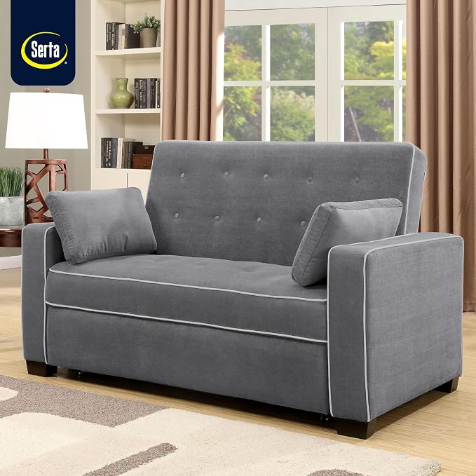 Serta Ainsley 66.5" Convertible Sleeper Loveseat, Full Size, Dreamcoil Comfort - Image 8