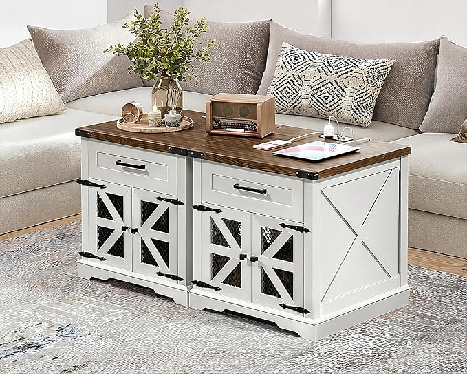RALGEND White Farmhouse End Table - Image 3