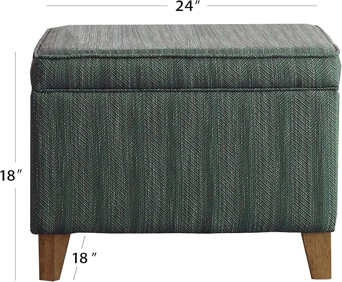 Homepop Home Decor | Medium Square Storage Ottoman - Image 3