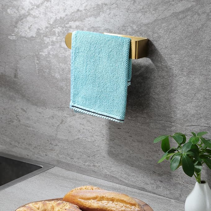 Taozun Adhesive Towel Rack/Hand Towel Holder, Stainless Steel Brushed Towel Ring - Image 4