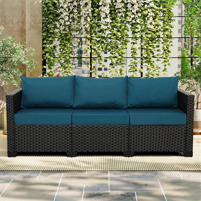 Rattan Star Outdoor Furniture Couch 3 Seater Sofa Outdoor Wicker Sofa Deep Seat - Image 2
