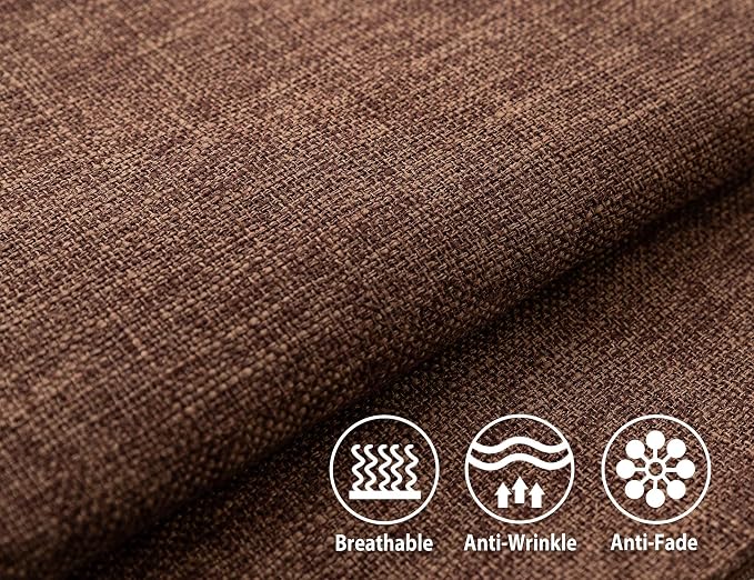 Stellhome Fall Burlap Throw Pillow Covers Solid Farmhouse Linen Pillowcase - Image 2