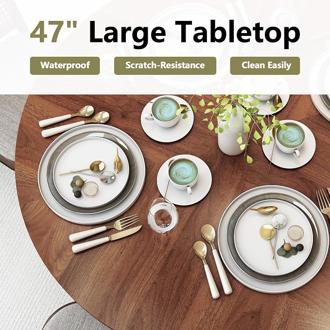 weselon 47 inch Round Dining Table - Image 4