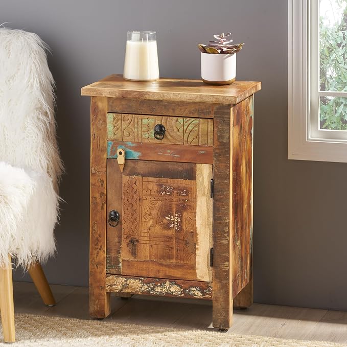 Traditional Carved Wood Side Table, Elegant Addition to Any Room, Made from - Image 6
