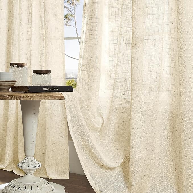 LAMIT Linen Curtains 63 inches Long - Image 8