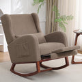 HCHAIRH Rocking Chair with Foot Rest, Teddy Wingback Nursery Rocking Chairs by HCHAIRH