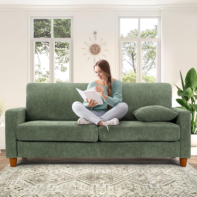 Kidirect 70in Corduroy Couch, Sofas by Kidirect