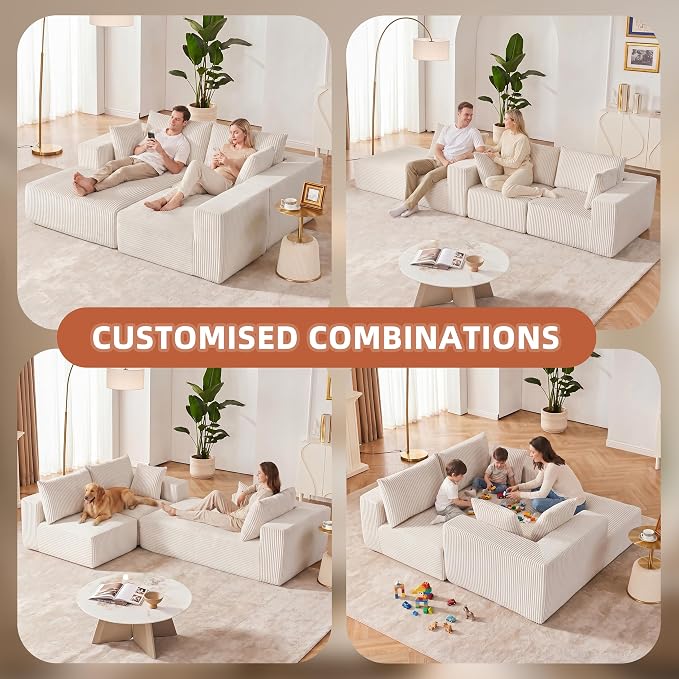 Weture 108” Modular Sectional Sofa, Cloud Sectional Couch - Image 5