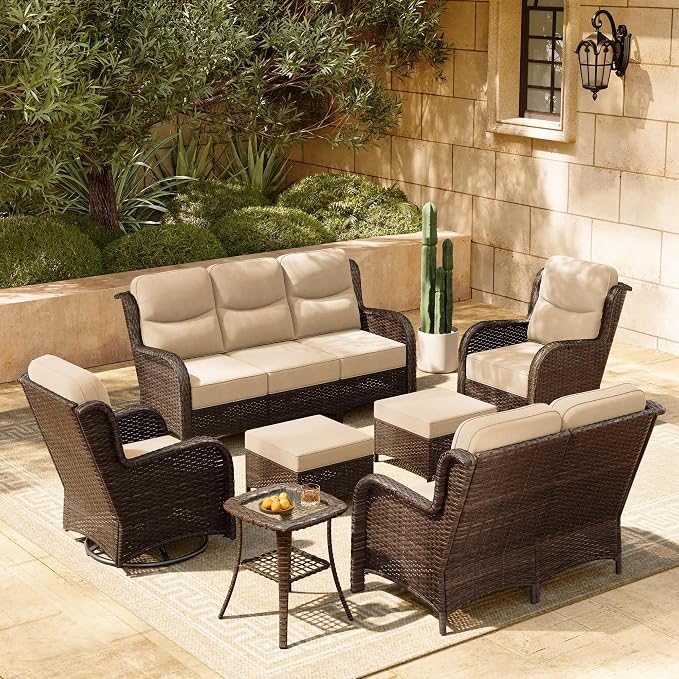 HILLGA 7-Piece Luxury Patio Furniture Set by HILLGA