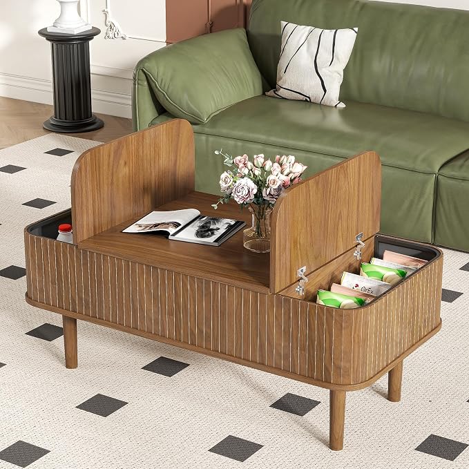 Fluted Lift Top Coffee Table - Image 6