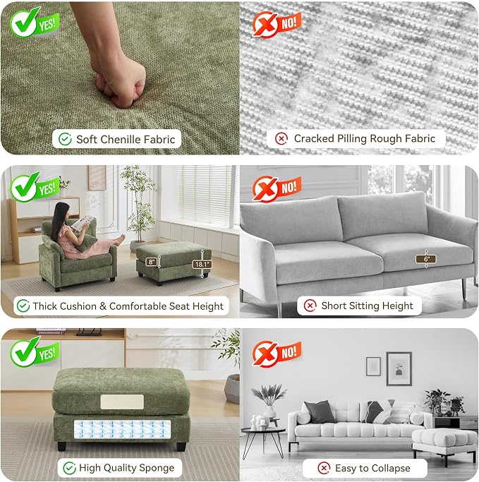 WUTUTUEE 57.5" Oversized Chaise Lounge - Image 6