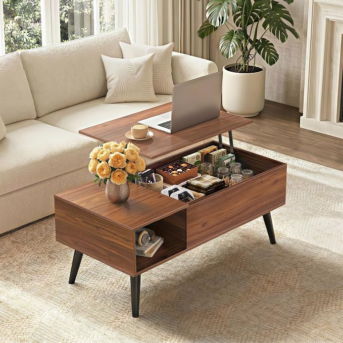 WLIVE Coffee Table for Living Room, Lift Top Coffee Table - Image 2