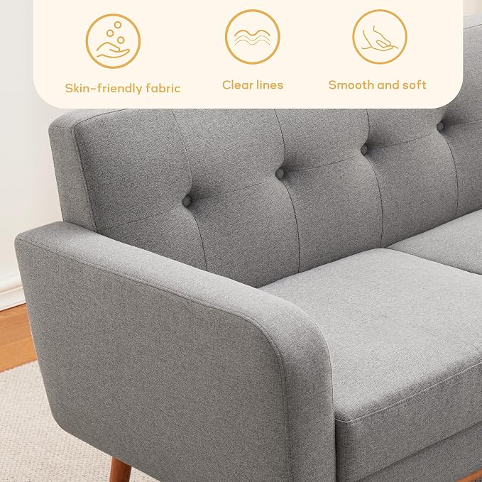 HUIMO Sofa Couch, Mid Century Modern Sofa - Image 4