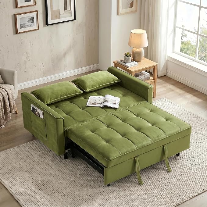 3 in 1 Convertible Sofa Bed, Loveseat Sleeper Sofa - Image 7