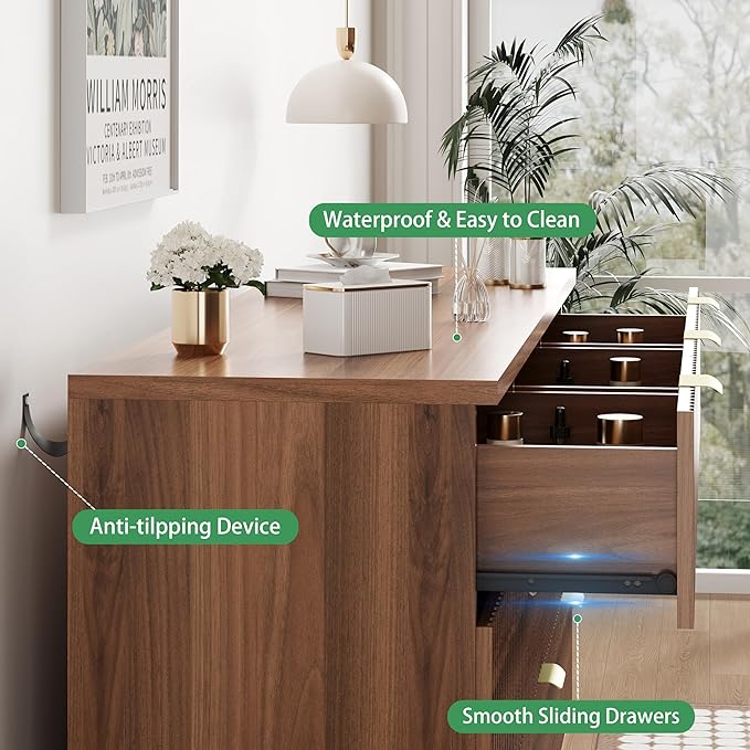 Xixini Fluted Dresser for Bedroom - Image 5