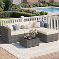 Wisteria Lane 5 Piece Outdoor Patio Furniture Set, All Weather Wicker Rattan by WisteriaLane
