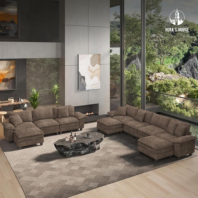 HERA'S HOUSE 158" Modular Sectional Sofa, Oversized L Shaped Couches - Image 9